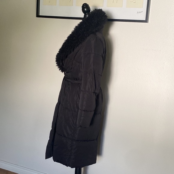 Women's Vero Moda Cozy Long Quilted Jacket removable fur - Picture 4 of 11